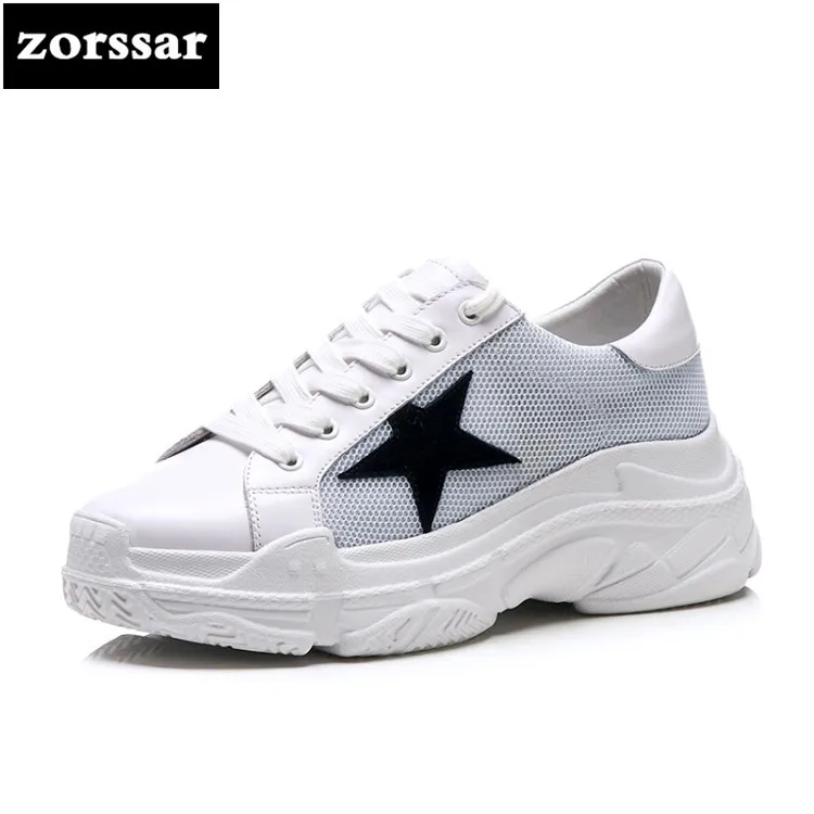 

{Zorssar} Leisure flats women Travel Shoes Comfortable Flat platform Fashion Genuine cow Leather Casual women sneakers shoes