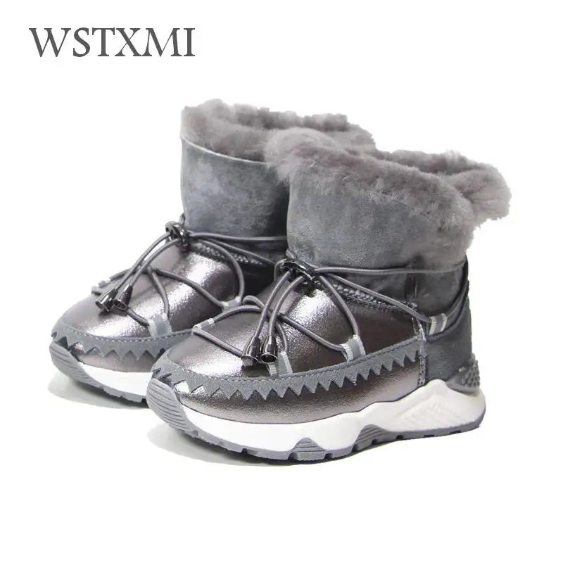 Winter Children Boots Genuine Leather Girls Snow Boots for Kids Fur Warm Mid-calf Fashion Sequin Shoes Boys Cotton Rubber Boots Winter Children Boots Genuine Leather Girls Snow Boots for Kids Fur Warm Mid-calf Fashion Sequin Shoes Boys Cotton Rubber Boots