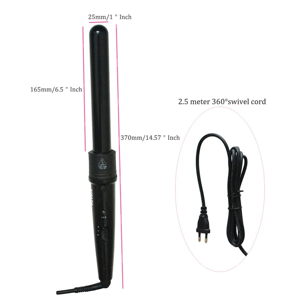 Jual KIPAPA Curling Wand Set 0.35 untuk 1.25 Inch Travel Keramik Penjepit rambut Keriting Besi Datar Rambut Besi Sikat Sisir memilih