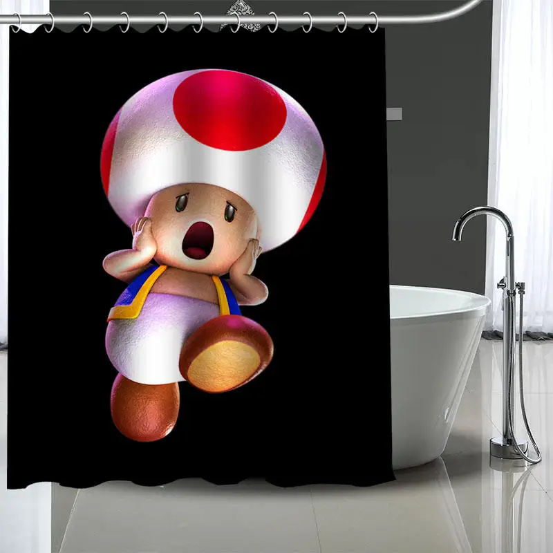 Изготовленный на заказ Супер Марио занавес s полиэстер ванная комната водонепроницаемый Душ занавес с пластиковыми крючками больше размера - Цвет: 6