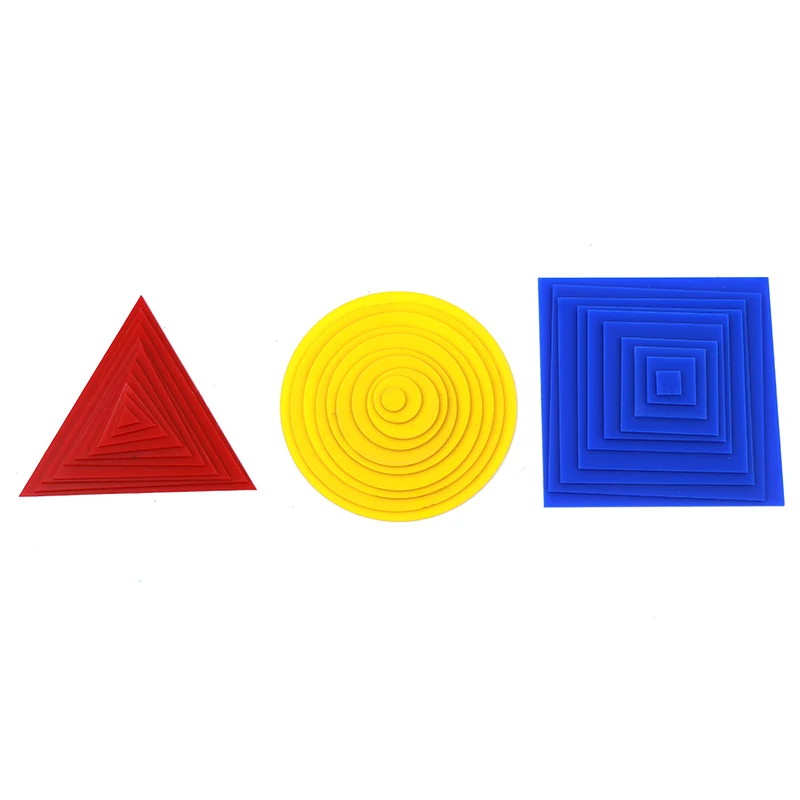  Baby Toy Montessori Circles Squares Triangles Sensory Early Childhood Education Preschool Training 