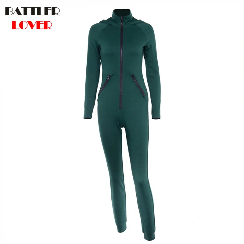 2018 Cotton Hooded Jumpsuits Women Hoody Tracksuits Jumpsuit Body Feminino Combinaison Femme Womens Mujer Females Bodies Clothes