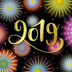 Laeacco Happy Новый год 2019 красочные излучения в полоску вечерние малыш плакат фото Фоны фото фонов фотосессия Фотостудия