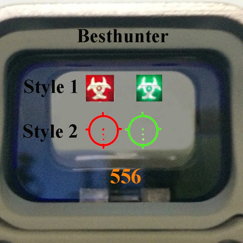 

556 Red Dot Sight Holographic Sight Collimator Sight Reflex Sight With 20mm Mount Airsoft Gun Hunting