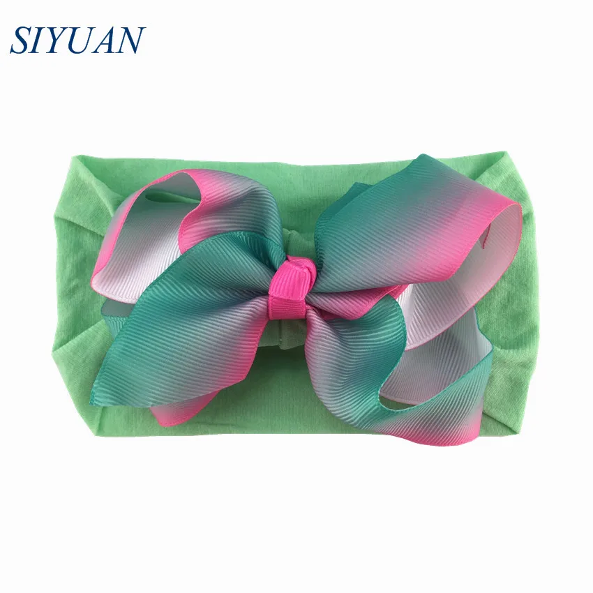 25 35 шт/лот вы выбираете цвет 4,6 дюймов Grosgrain ribcow лук эластичный ободок мягкий нейлон Hairband Бутик Аксессуары для волос HB089 - Цвет: 25