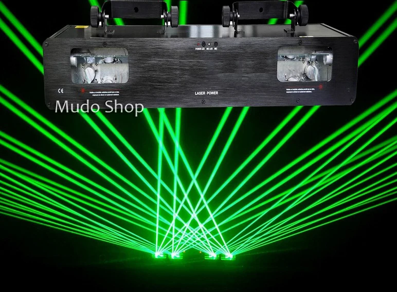 400 МВт двойной туннельный лазер зеленый жировой луч лазерный светильник dmx DJ сценический лазерный светильник ing микро-шаговый двигатель сканер, большой угол сканирования