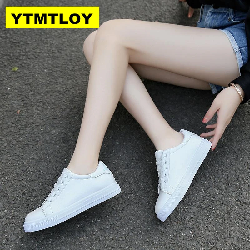 

2019 Fashion Canvas Shoes Women Vulcanization Shoes Brand Woman Breathable Casual Flats white Shoes Sneakers Women's