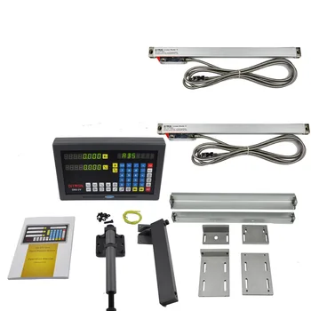 

A set of 2 Axis Dro Metal Digital Readout and 3pcs linear scale DC11 (100-300mm ) 0.1 um resolution