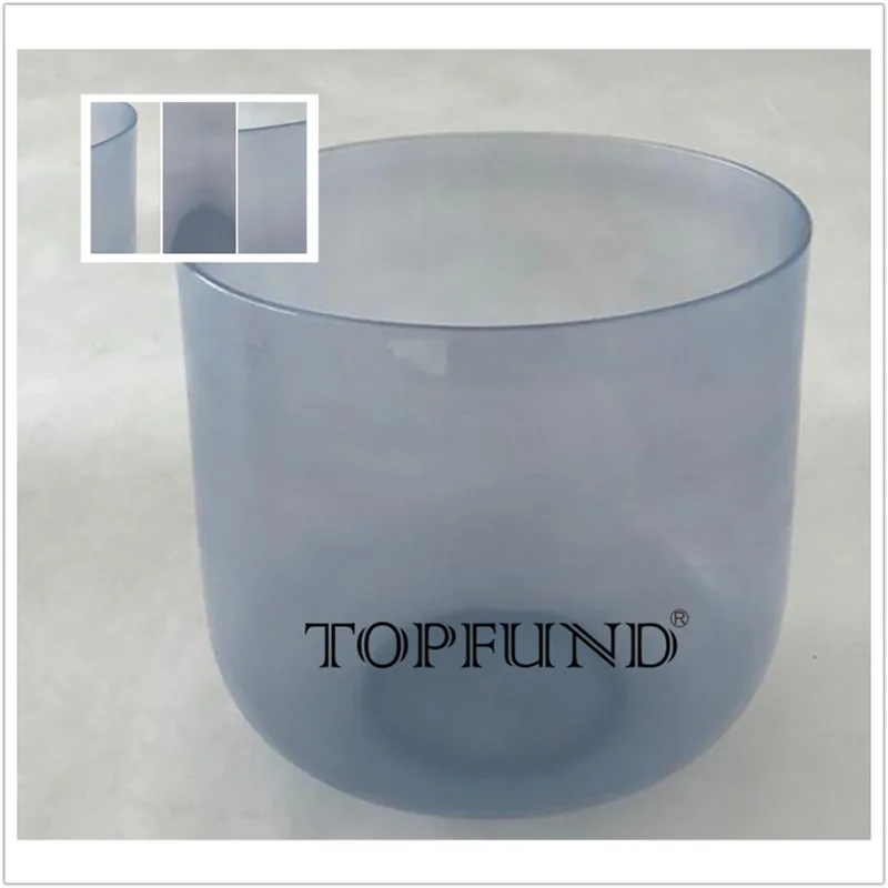 

TOPFUND rainbow Colored Chakra Clear Quartz Crystal Singing Bowl 6"