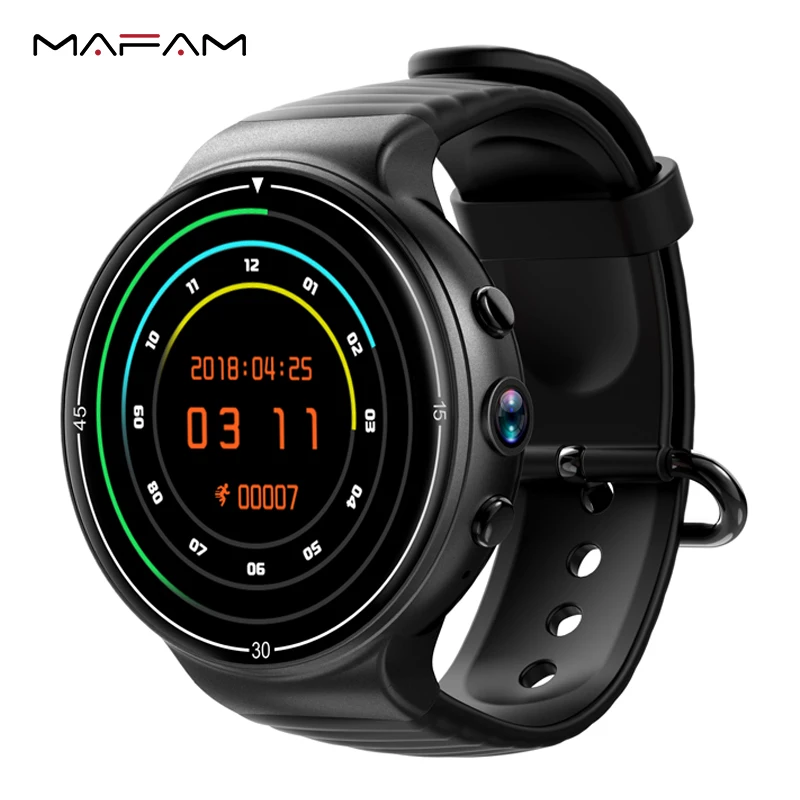 

MAFAM I8 4G Smart Watch 1G+16G Android 7.0 WIFI GPS SIM Card Bluetooth Smart Watches Heart Rate 400*400HD Camera 2MP Smartwatch