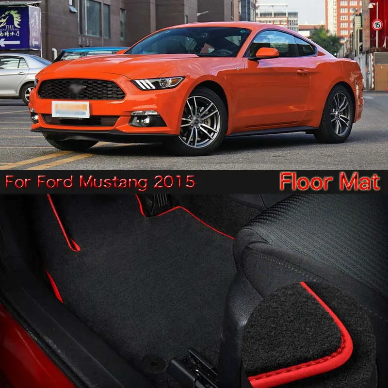 Savanini High Quality Soft Nylon Custom Made Non Slip Heavy Duty Floor Carpet Mat Rugs For Ford Mustang 2015