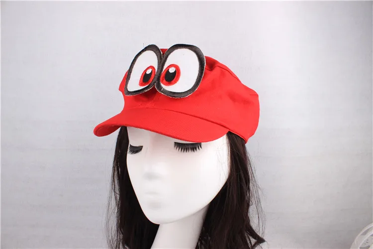 Оптовая продажа 50 шт. игры Super Mario Odyssey Hat взрослых Дети Аниме Косплэй Регулируемый Кепки ручной работы Бесплатная доставка