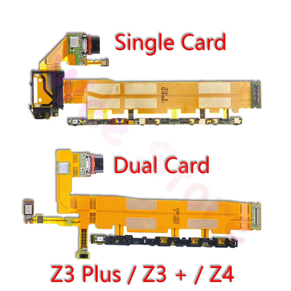 

Charging Port Charger Dock Connector Flex For Sony Xperia Z3 + Plus Z4 Dual Single Card Side Volume Power Flex Cable