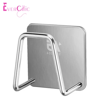 

Hook Sponge Drain Rack Stainless Steel Multi-function Puch Free Storage Rack for Bathroom Home Kitchen