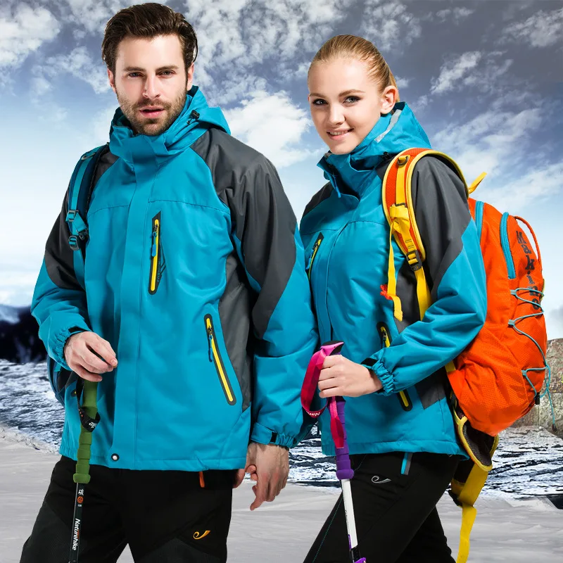 Two Piece Winter Outdoor Jacket Windbreaker Hiking Jackets Softshell
