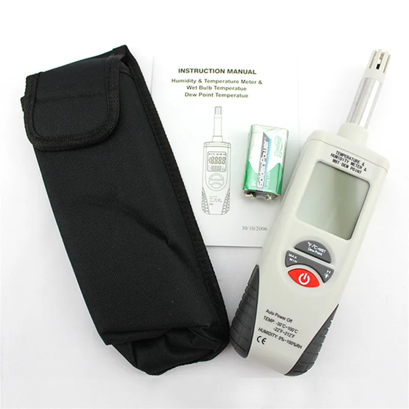 

Digital Thermometer Hygrometer -30~+100 Celsius Multi-function 0.01 Resolution Temperature Humidity Meter Tester Moisture Meter