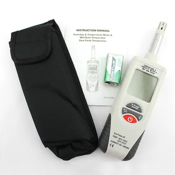 

Digital Thermometer Hygrometer -30~+100 Celsius Multi-function 0.01 Resolution Temperature Humidity Meter Tester Moisture Meter