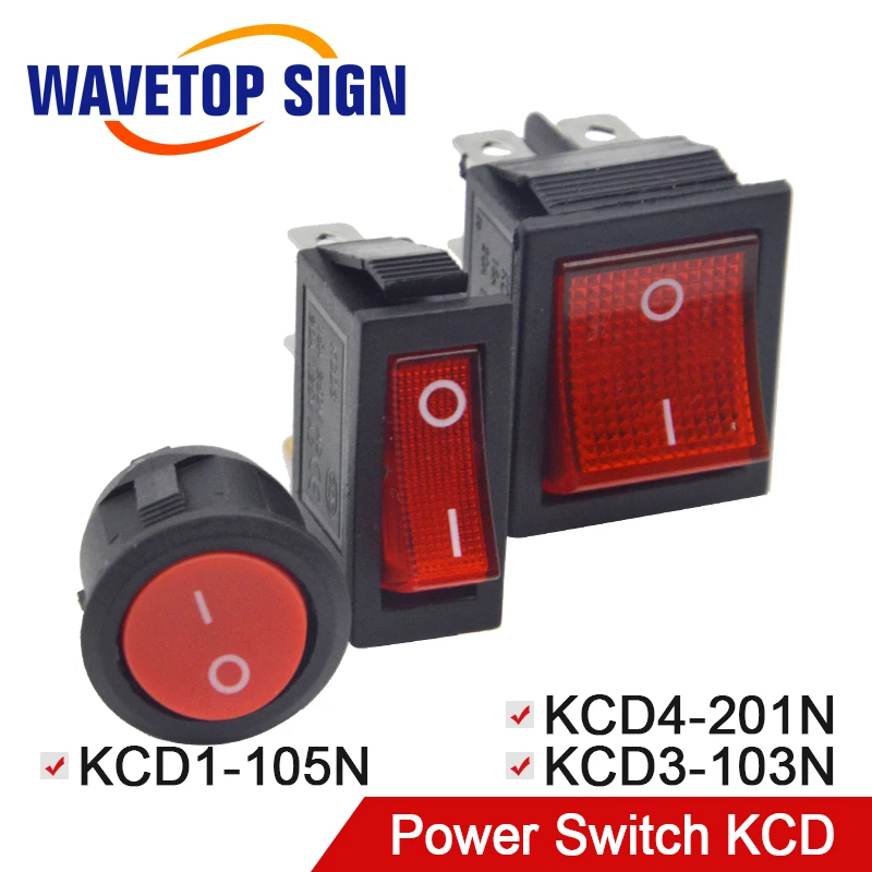 

WaveTopSign Laser Machine Power Switch 220V 30A 4Pin Power Switch 220V16A 3Pin Round Switch 220V 3A 3PCS/Lot