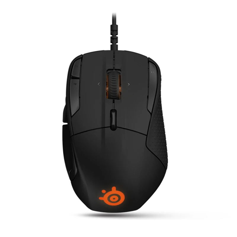 

Used,SteelSeries Rival 500 FPS RTS MMO LOL WOW Gamer Gaming Mouse Mice USB Wired 6500 DPI Optical Mouse