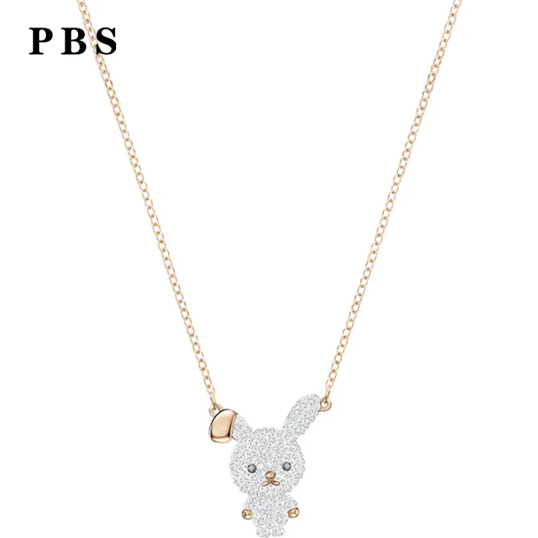 

PBS Original Copy High Quality 1:1 Exquisite Small White Rabbit Necklace Logo Free Package Manufacturers Wholesale