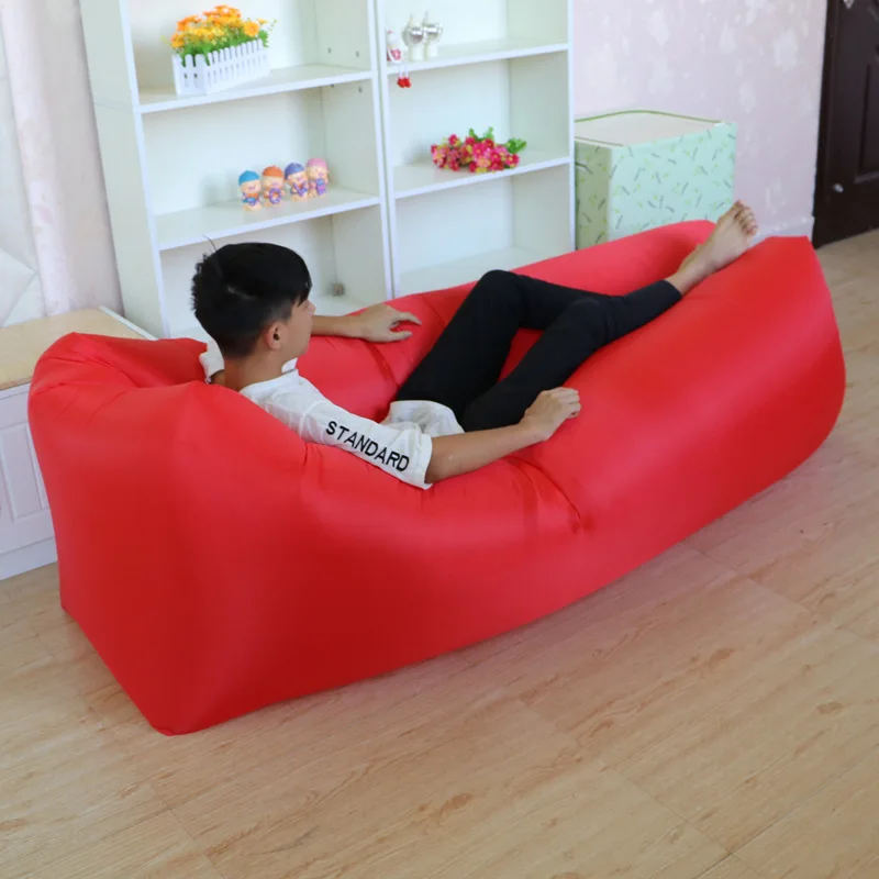 Fast Inflatable air sofa Camping Hangout Bag 210D Oxford Outdoor 25070cm Sleeping Bag Hangout lazy lay laybag Lounger bed (14)