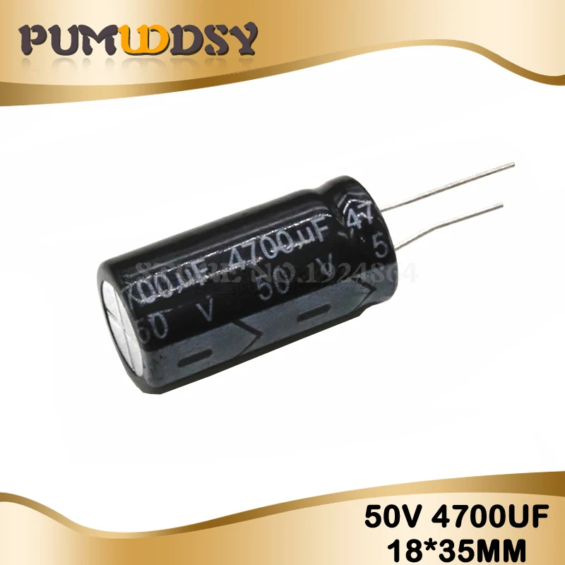 

2PCS Higt quality 50V4700UF 18*35mm 4700UF 50V 18*35 Electrolytic capacitor