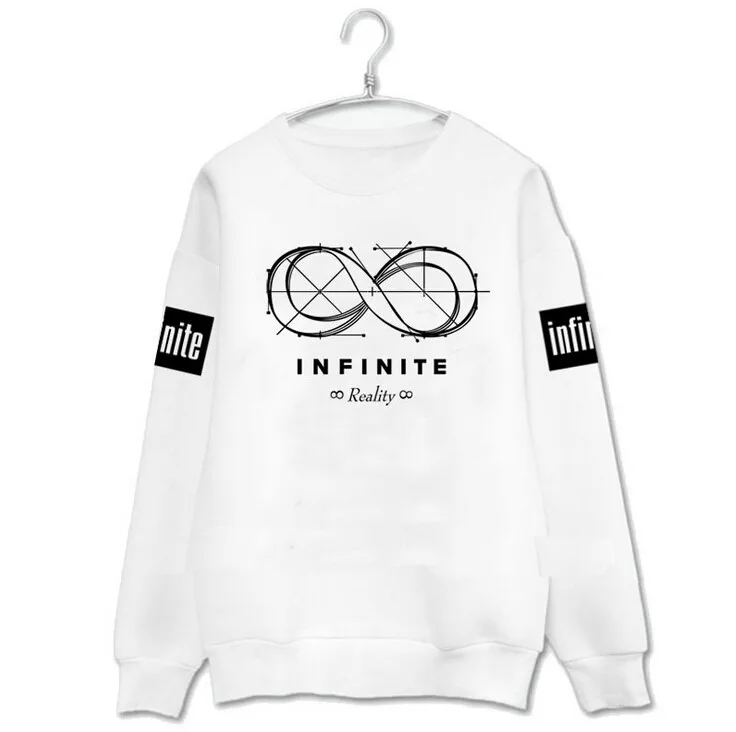 2017 Мода Infinite 5th мини альбом же Круглая горловина толстовки KPOP INFINITE реальности