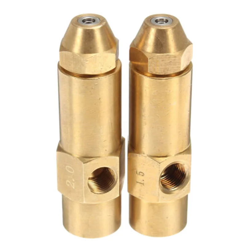 1.0/1.5/2.0/2.5mm Heavy Diesel Waste Oil Alcohol-based Fuel Burner Spray Nozzle Gold Color Two-fluid Atomization Burner Nozzle 1.0/1.5/2.0/2.5mm Heavy Diesel Waste Oil Alcohol-based Fuel Burner Spray Nozzle Gold Color Two-fluid Atomization Burner Nozzle