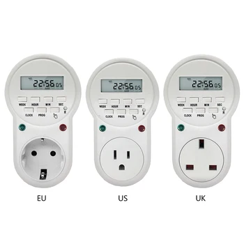 

Digital LCD Power Timer 220v-230V Timer in Switch Socket Energy-saving Programmable Time Switch EU /US /UK Plug temporizador P1