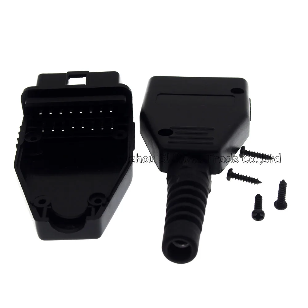 16 Pin OBD2 12V штекер разъема (включая винт и корпус т. Д.) для ECU тест длинный тип P OBD