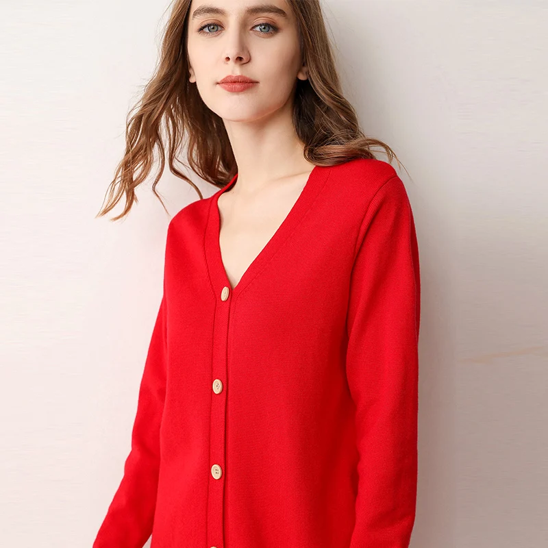 19 spring autumn long cardigan women's sweater knit jacket buttoned outside wearing female cardigans