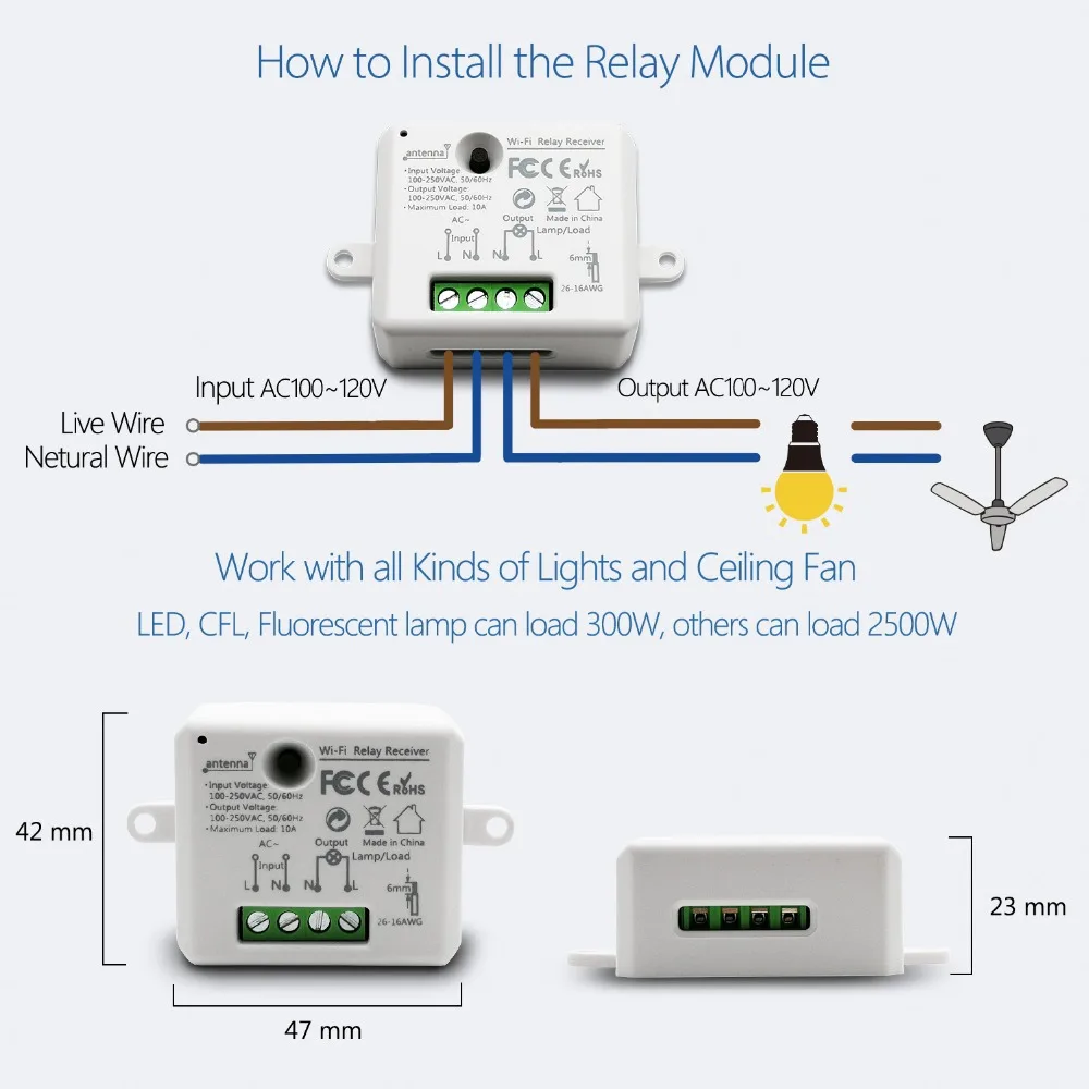 Tuya Smart Life Tiny WiFi Switch Socket Module DIY Smart Light and Socket  Google Home Echo Alexa Voice Control Remote Control