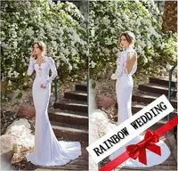 Wedding dress 2014 vestido de noiva Sweetheart Long Sleeves White Lace Floor length Backless wedding Dresses JV7081