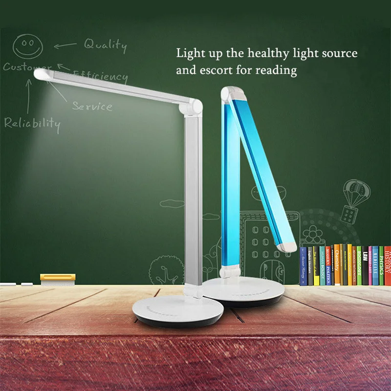 

US Plug Charge LED Desk Lamp Adjustable Touch Control Folding Table Lamp Children Reading Learning College Dormitory Night Light