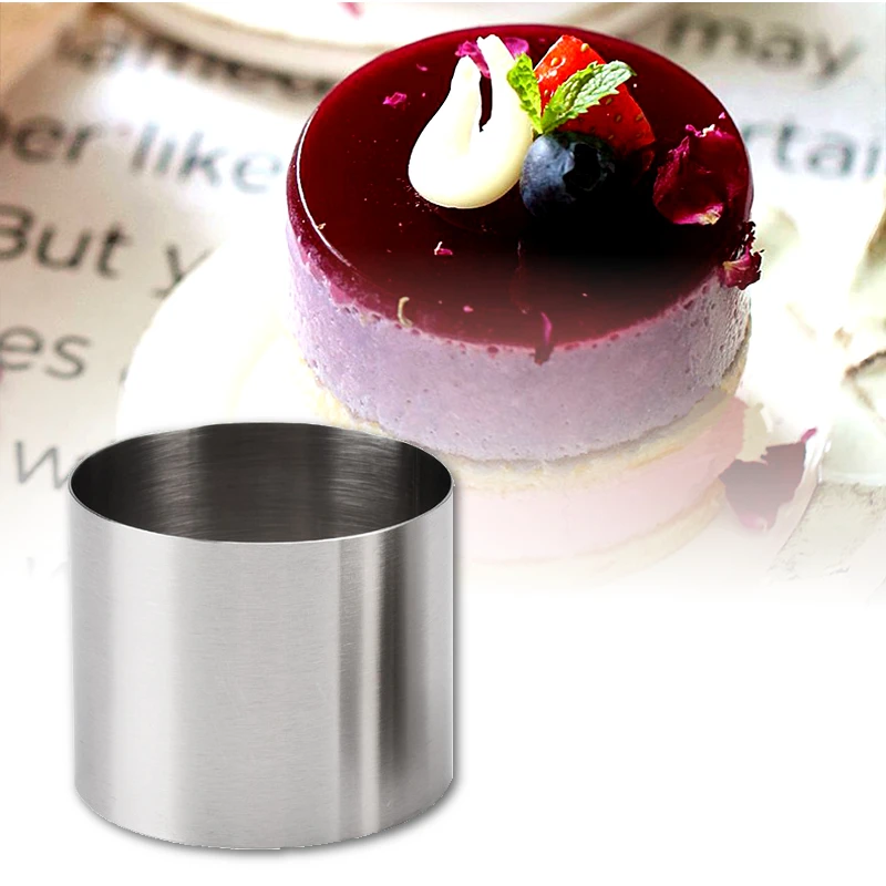 Mini Round Mousse Cake Food Grade Stainless Steel Pastry Ring For Baking 