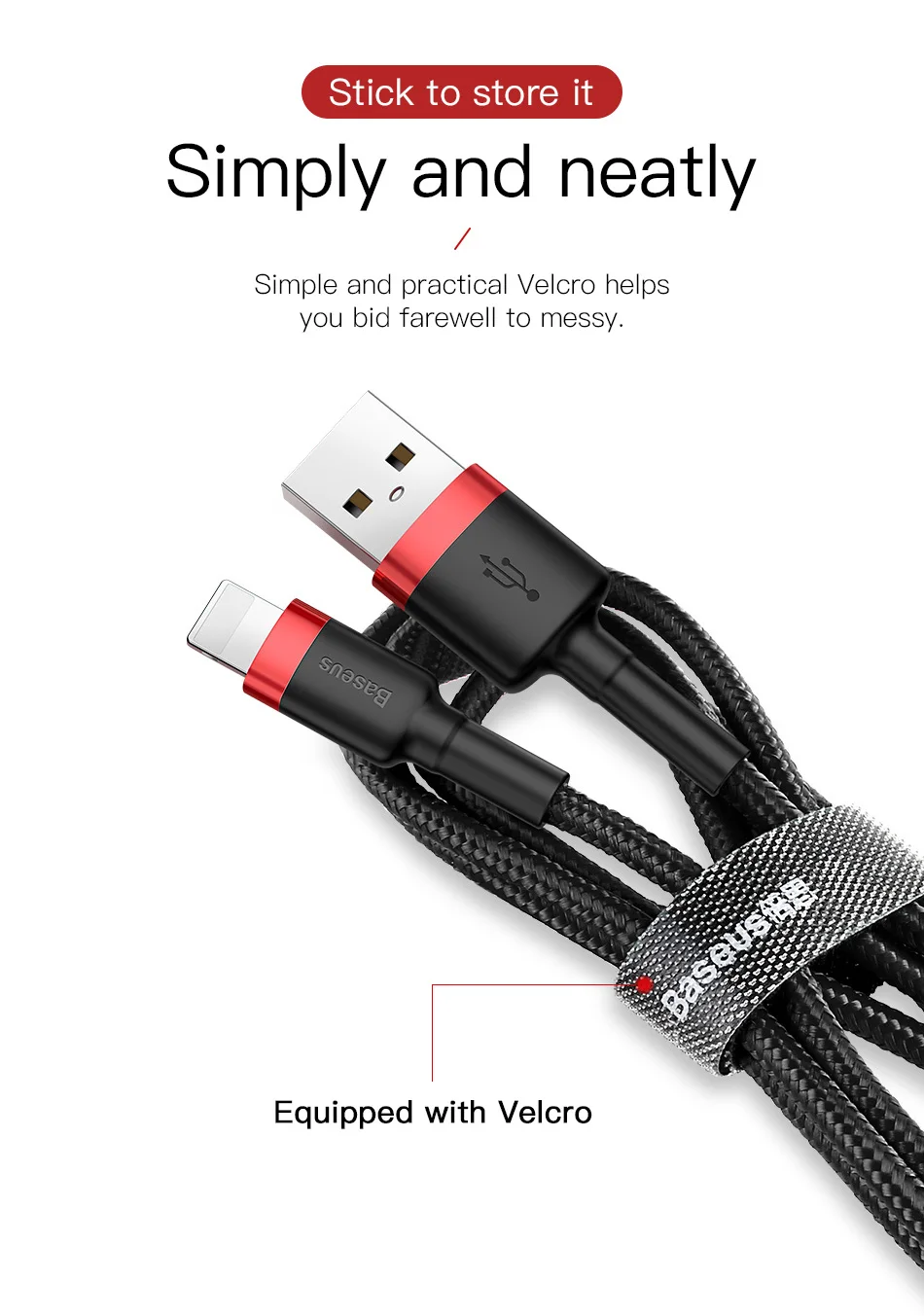 Baseus Classic USB Cable for iPhone xs max Charger USB Data Cable for iPhone X 8 6 6s 2.4A USB Charging Cable Phone Cord Adapter -