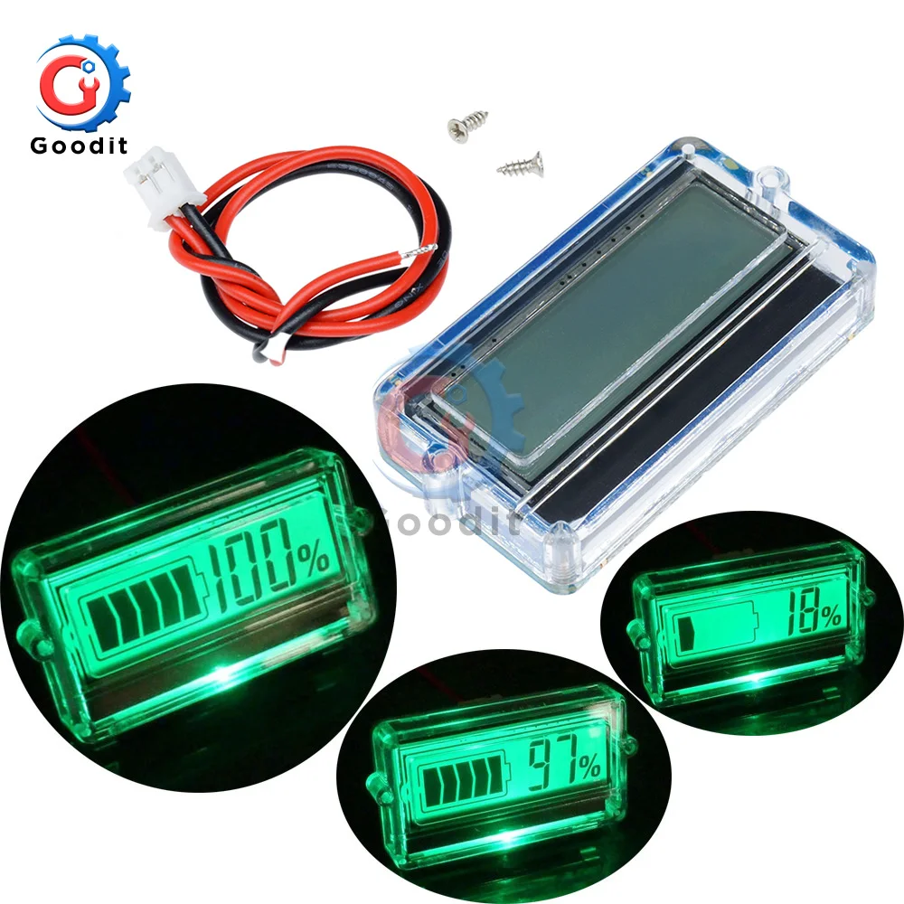 

Waterproof 12V 24V 36V 48V LCD car Acid Lead Lithium Battery Capacity Indicator Digital Voltmeter Voltage Tester