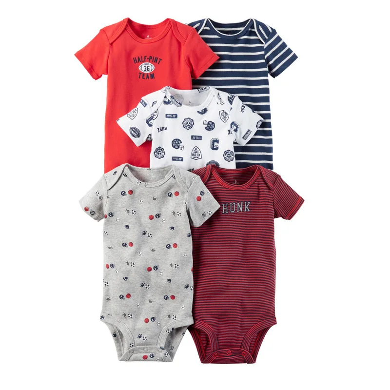 5 Pieces/Lot Infant baby bodysuits Soft cotton quality Ropa de bebe Newborn Baby clothing bebe Jumpsuit 0-24Months - Цвет: bodysuit 12
