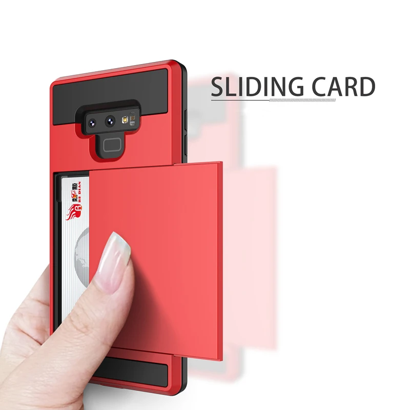 

For Samsung Galaxy S9 S8 Plus Note 9 8 Note9 S7 Edge Cases Armor Hybrid Case For Samsung S8 S9 Card Holder Men Phone Accessories