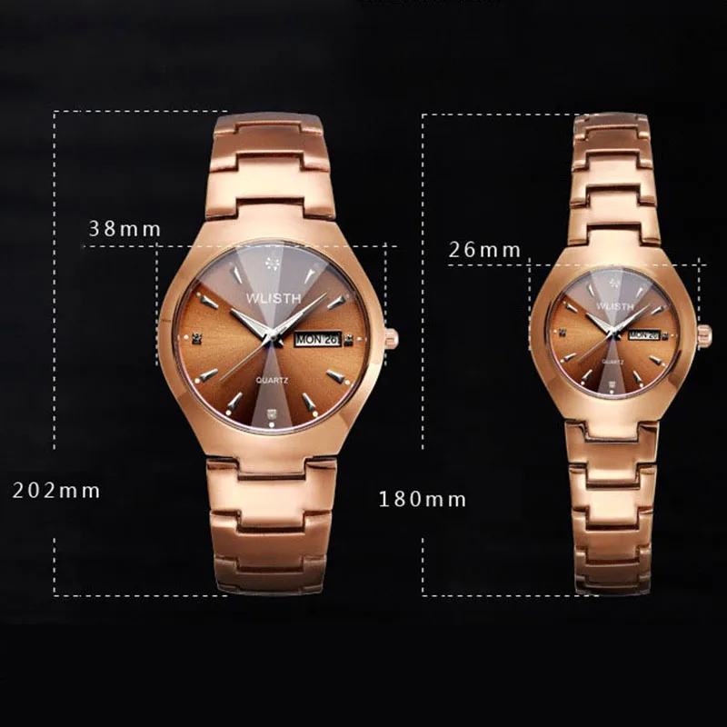 Lovers Watch Luxury Brand Quartz Wrist Watches for Men and Women New Alloy Business Watches Unisex Casual Couple Quartz Watches