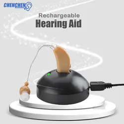 Новый Перезаряжаемые помощь слух Мини устройства усилитель цифровой слуховые аппараты за ухом Acustico ЕС Plug Ухо Уход