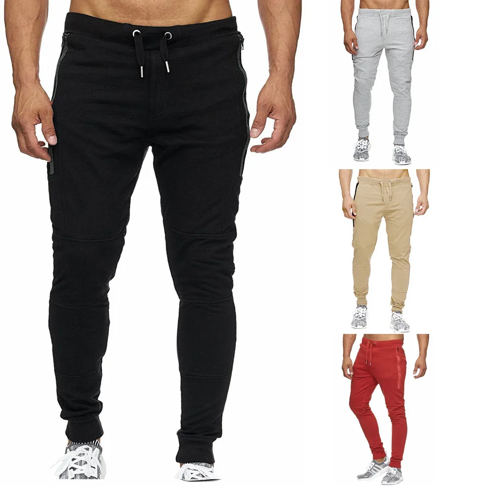 Для мужчин s узкие стрейч джинсовые штаны модные комбинезоны с карманами повседневное карман Спорт работы брюк Z0312