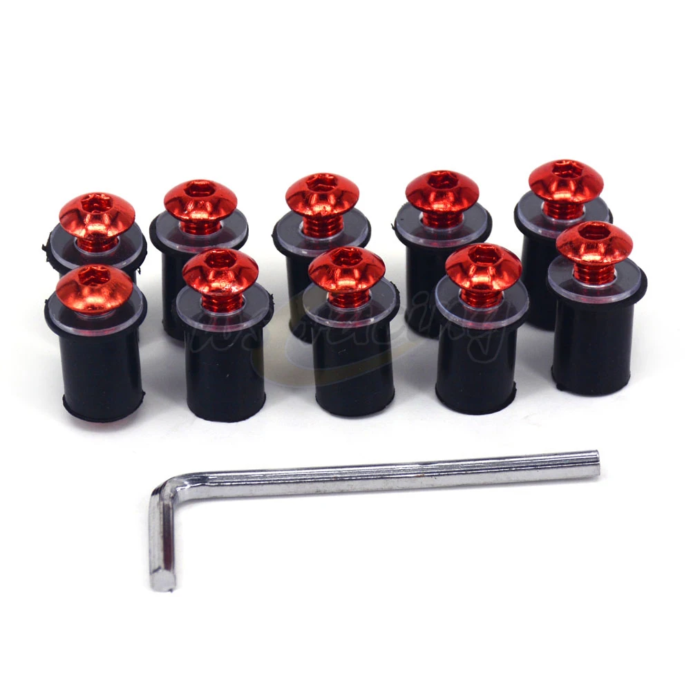 Болты для лобового стекла мотоцикла M5 5 мм YZF R1 R6 FZ6R FZ6 XJR400 FZ1 S1000RR GSXR GSX Z1000 ZX10R Z750