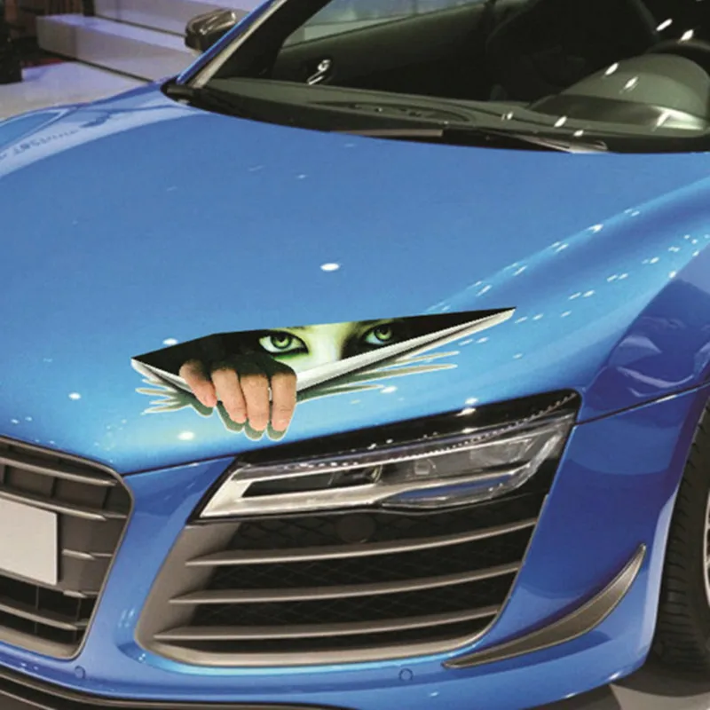 Buy 3D Stereo Simulation Eyes Peep Sticker Car