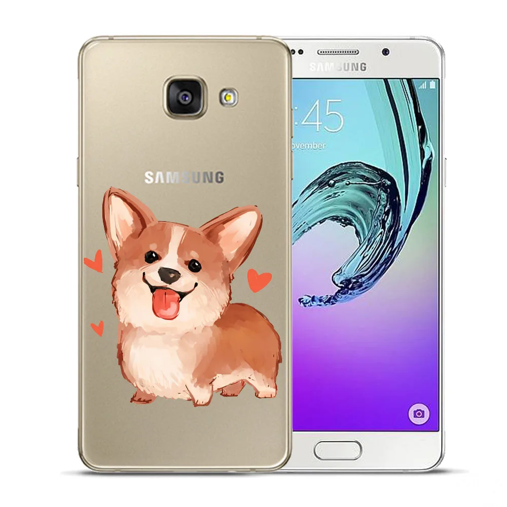 Прохладный корги мопса мягкий TPU чехол для Coque samsung Galaxy J3 J5 J7 J2 Prime A3 A5 A7 A8 плюс A7 чехол для телефона - Цвет: 6