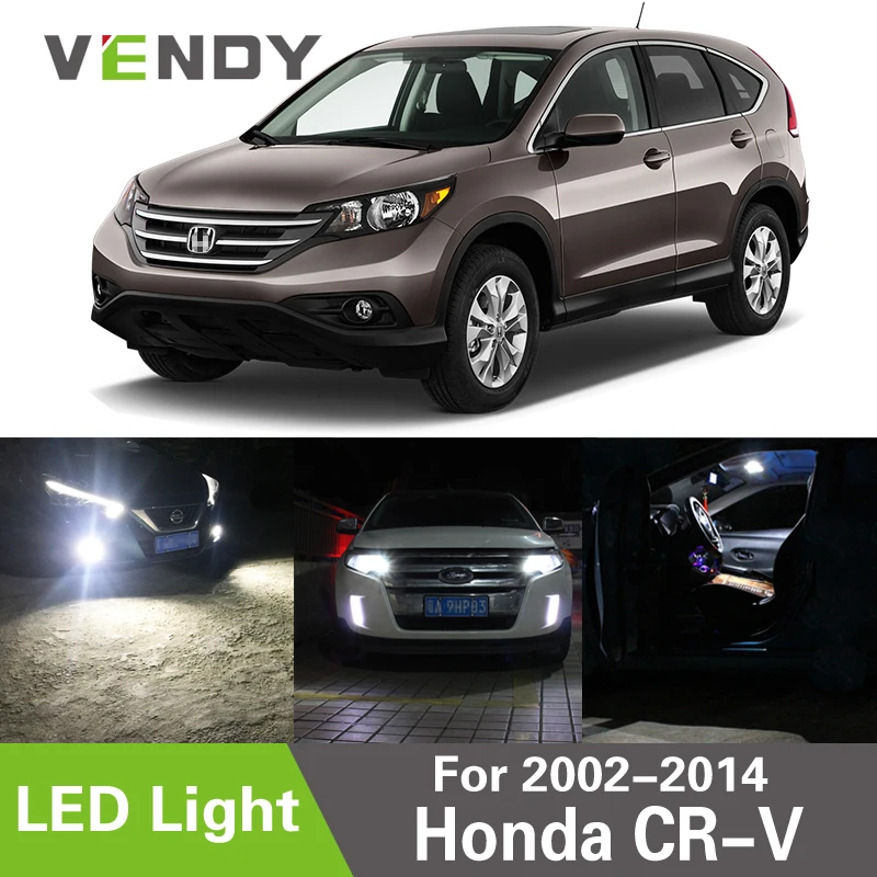 

VENDY 1pcs LED Light For 2002-2014 Honda CRV For Reverse Back Up Brake Clearance Parking License Plate Dome Map Trunk Bulb Lamp