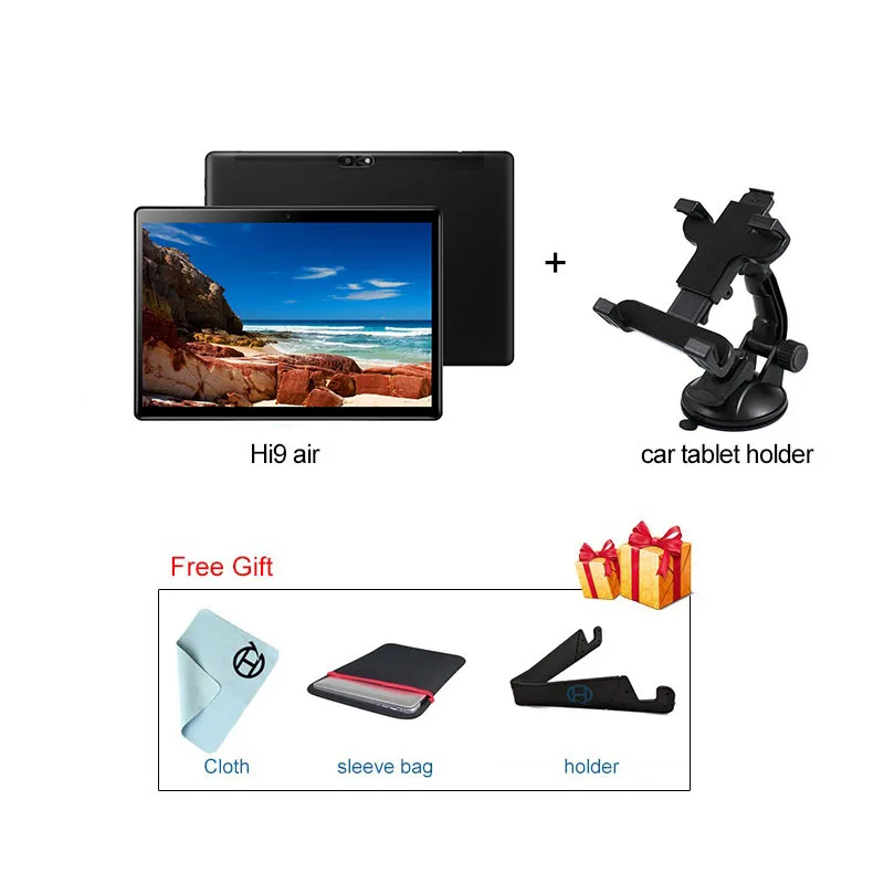 with tablet holder CHUWI Hi9 Air 10,1 дюймов Android 8,0 планшетный ПК MT6797 X20 Deca Core 4 Гб ОЗУ 64 Гб ПЗУ двойной wifi 4G LTE планшет телефонный звонок gps ips - Комплект: with tablet holder