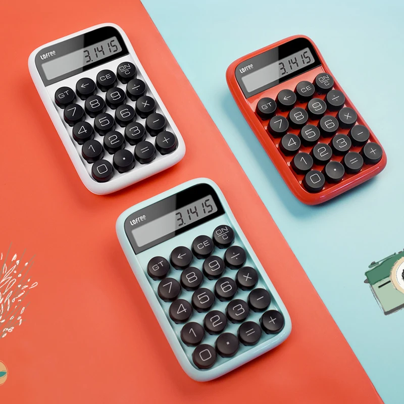 3 ألوان Lofree حاسبة خمر ضغط انفصال غرار Keycap اغلاق ذكي طالب مكتب حساب