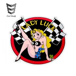 EARLFAMILY 13 см X 11 см Lady Luck наклейки с флагами стайлинга автомобилей виниловые наклейки графический Декор окна автомобильные наклейки на бампер