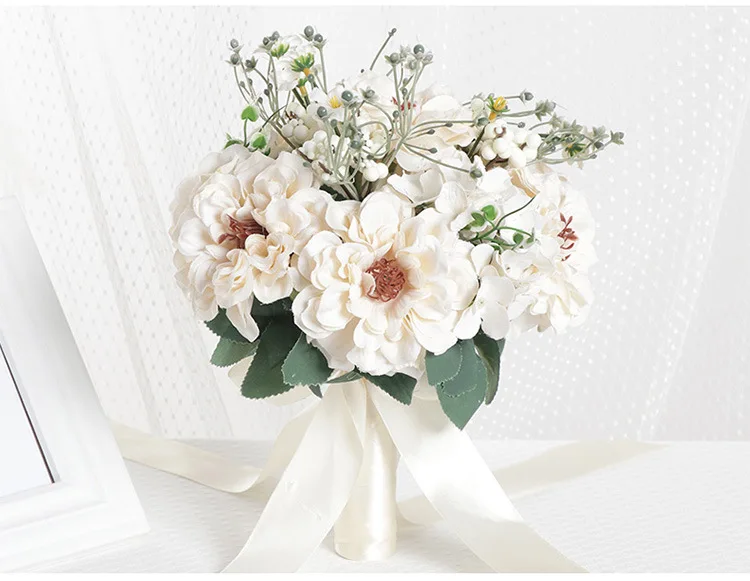 Bridal Bouquet European chaise longue roses, fake flowers, home decoration, emulation, wedding bouquet Bridal Bouquet European chaise longue roses, fake flowers, home decoration, emulation, wedding bouquet